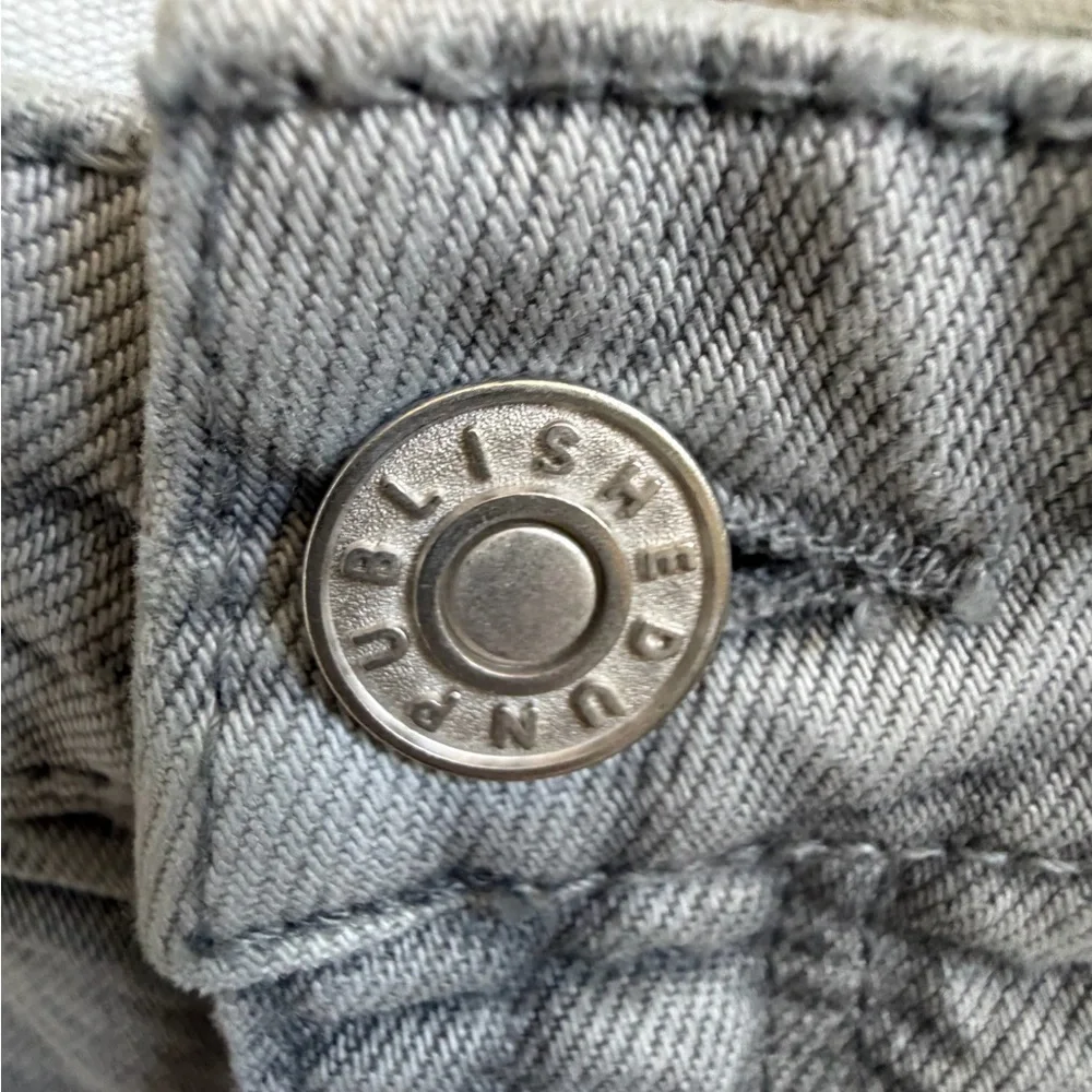 NWT new 31 Anthropologie unpublished emma Gray Denim Jean shorts mom fit - Picture 8 of 17